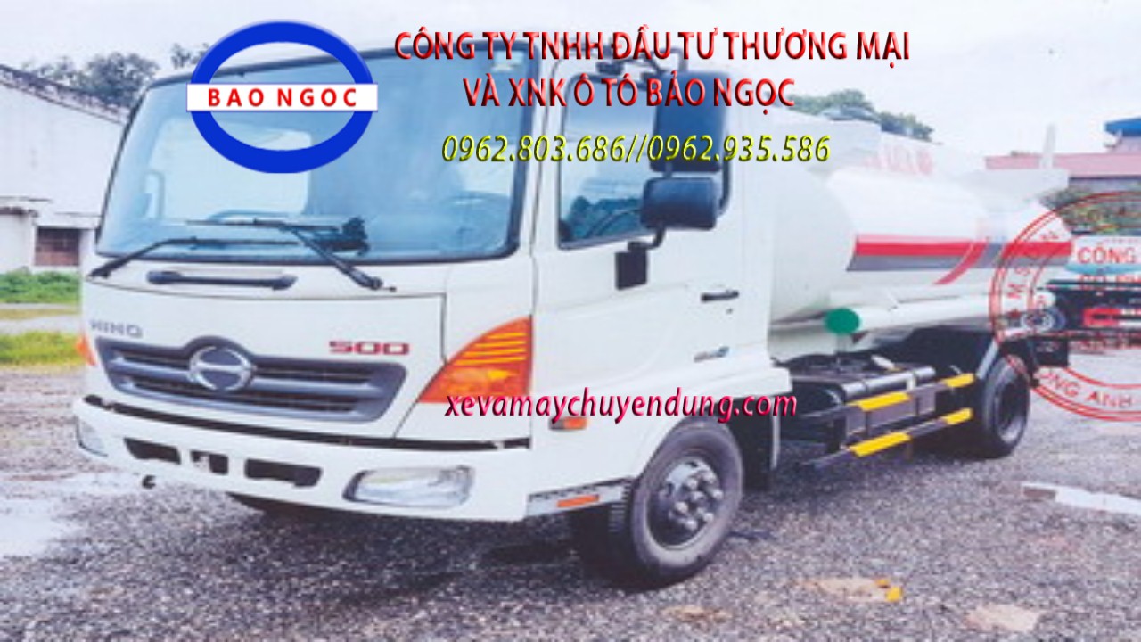 Xe chở xăng dầu hino 8 khối