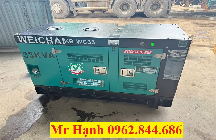 máy phát điện weichai 33kva treo cont lạnh