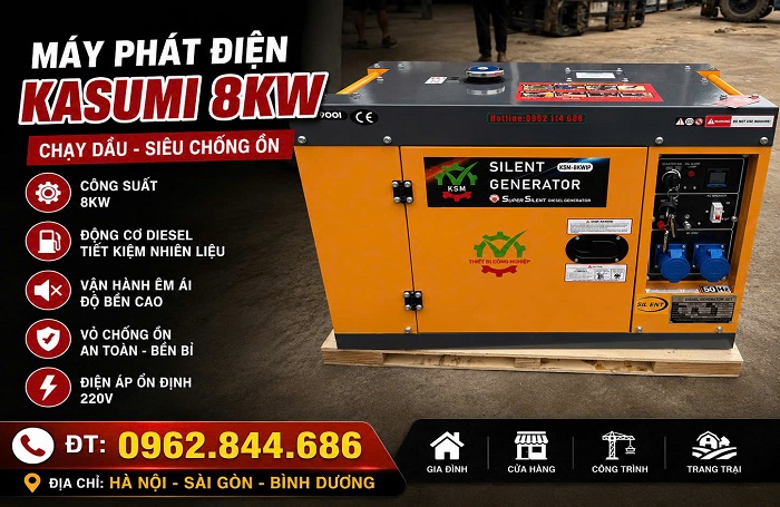 máy phát điện kasumi 8kw