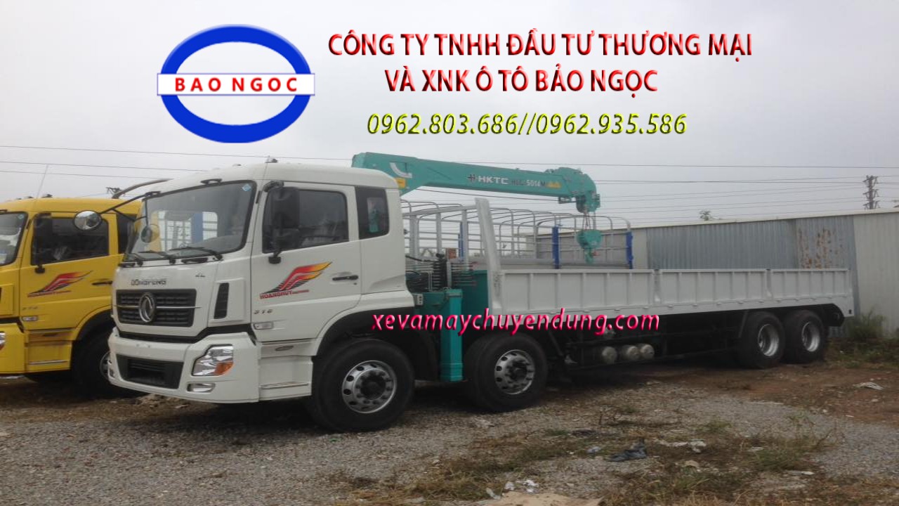 Xe tải dongfeng gắn cẩu 5 tấn HKTC