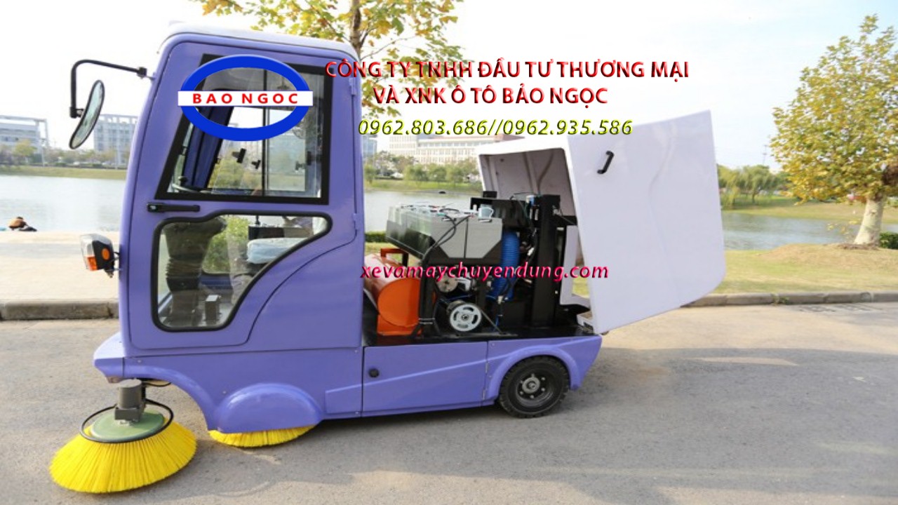 Xe quét rác nhà xưởng mini