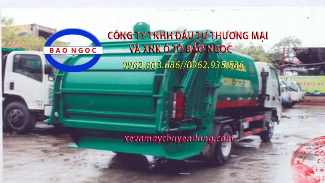 Xe cuốn ép rác 6 khối jac