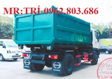 Xe chở rác thùng rời 14 m3 hino FG