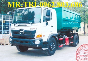 Xe chở rác thùng rời 14 m3 hino fg