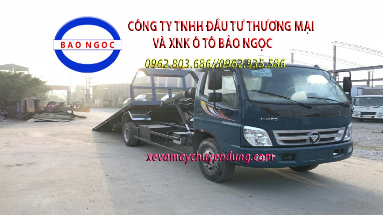 Xe cứu hộ giao thông sàn trượt 6m thaco 