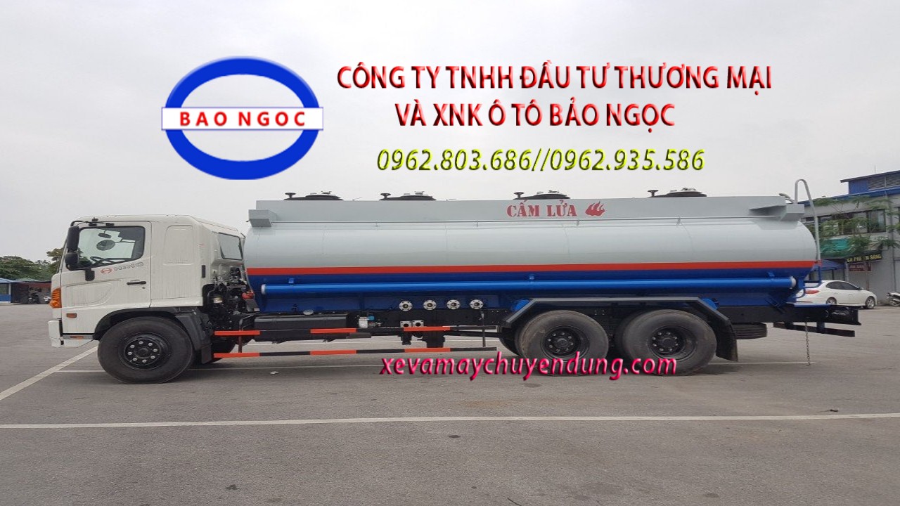 Xe téc chở xăng dầu 3 chân 19 khối hino FL