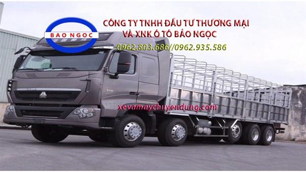 Xe tải howo 5 chân thùng khung mui phủ bạt