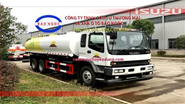 Xe téc nước 12 khối 3 chân isuzu nhập khẩu