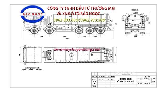 Xe hút chất thải 5 chân JAC K5 chở 19 khối