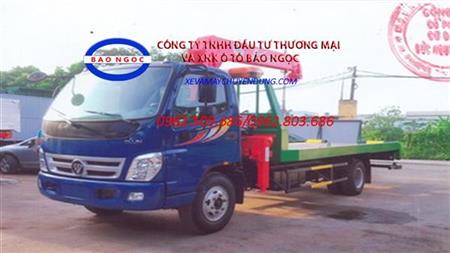 Xe cứu hộ giao thông thaco ollin 700C gắn cẩu unic 345 cẩu kéo sàn trượt 