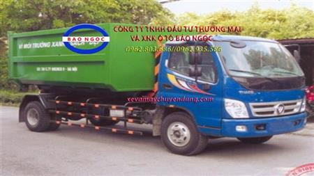 Xe hooklift chở rác thùng rời 12 khối thaco ollin 700C