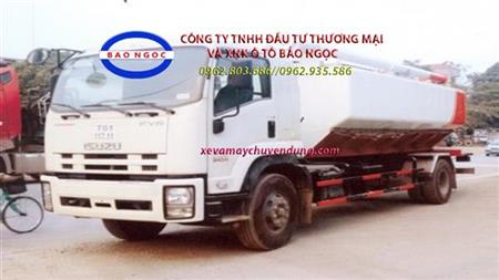 Xe bồn chở cám, thức ăn chăn nuôi 16 khối isuzu